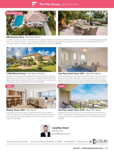 May 2018 Palm Beach Real Estate Guide
