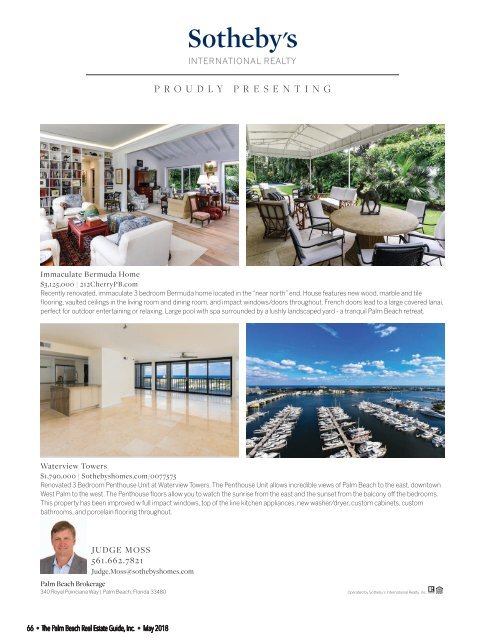 May 2018 Palm Beach Real Estate Guide