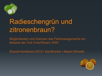Radieschengrün und Zitronenbraun - DOXNET