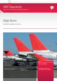 High flyers MIT Quarterly - MIT Munich Industrial Technologies AG