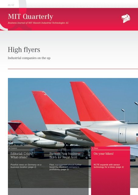 High flyers MIT Quarterly - MIT Munich Industrial Technologies AG