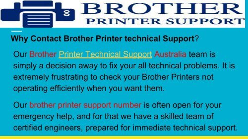 Why Brother technical support is good_ +61 1800 431 295 Australia