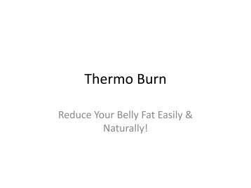 Thermo Burn : Quick & Effective Weight Loss Formula For Everyone!