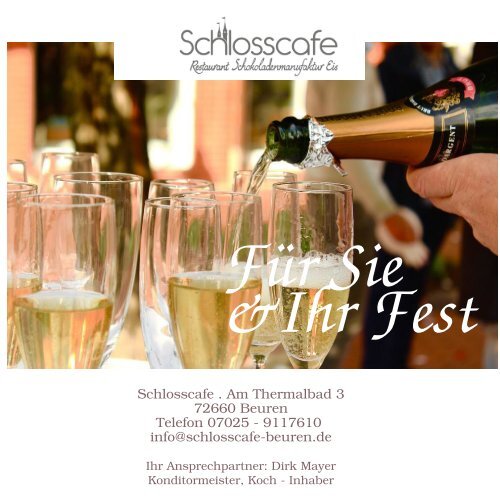 Feste feiern im Schlosscafe Restaurant in Beuren