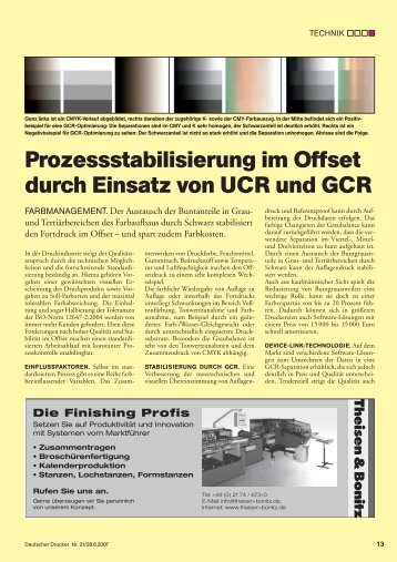 Prozessstabilisierung im Offset durch Einsatz von UCR ... - GMG Color