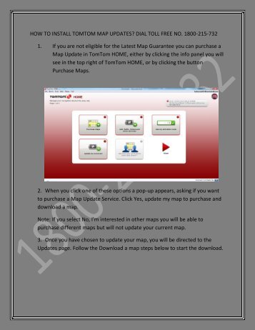 How To TomTom map updates free? Dial Toll Free No. 1800215732