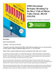 [PDF] Download Brotopia Breaking Up the Boys' Club of Silicon Valley Ebook  READ ONLINE