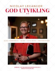 Resultatutvikling med Nicolay Leganger i God Utvikiing as