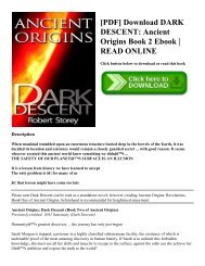 [PDF] Download DARK DESCENT Ancient Origins Book 2 Ebook  READ ONLINE