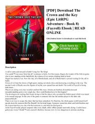 [PDF] Download The Crown and the Key (Epic LitRPG Adventure - Book 8) (Fayroll) Ebook  READ ONLINE