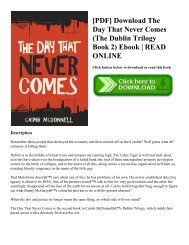 [PDF] Download The Day That Never Comes (The Dublin Trilogy Book 2) Ebook  READ ONLINE