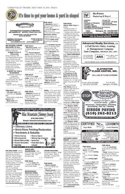 Lehigh Valley Trader May 5-May 18, 2016 issue