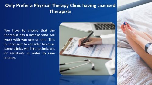 Things to Consider While Choosing a Physical Therapist