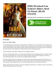[PDF] Download Ivan (Gideon's Riders  Book #3) Ebook  READ ONLINE