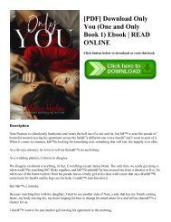 [PDF] Download Only You (One and Only Book 1) Ebook  READ ONLINE