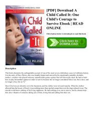 [PDF] Download A Child Called It One Child's Courage to Survive Ebook  READ ONLINE