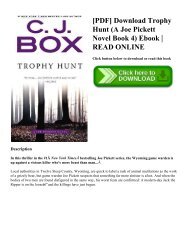 [PDF] Download Trophy Hunt (A Joe Pickett Novel Book 4) Ebook  READ ONLINE