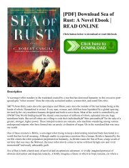 [PDF] Download Sea of Rust A Novel Ebook  READ ONLINE
