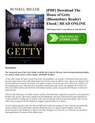 [PDF] Download The House of Getty (Bloomsbury Reader) Ebook  READ ONLINE