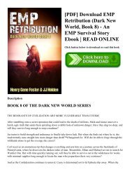 [PDF] Download EMP Retribution (Dark New World  Book 8) - An EMP Survival Story Ebook  READ ONLINE