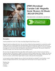 [PDF] Download Curtain Call Magnolia Steele Mystery #4 Ebook  READ ONLINE