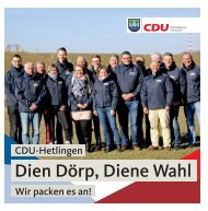 CDU Hetlingen - Wahlprogramm