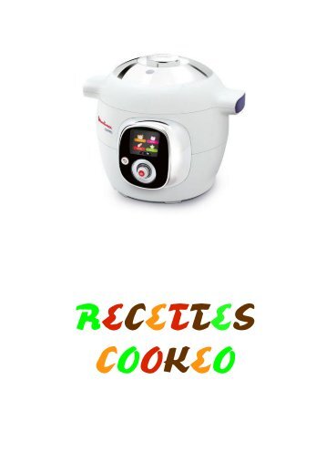 Livre de recettes Cookéo pdf.