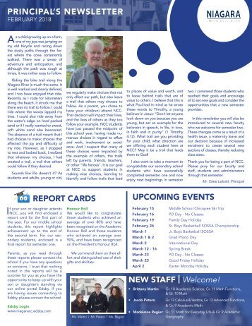 Principal's Newsletter February 2018