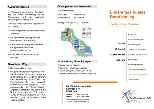 Einjähriges duales Berufskolleg - Berufliche Schulen Kehl