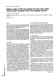 Peltier-cooled J-FET Input Stage for Fast, Low-noise Electrometer ...