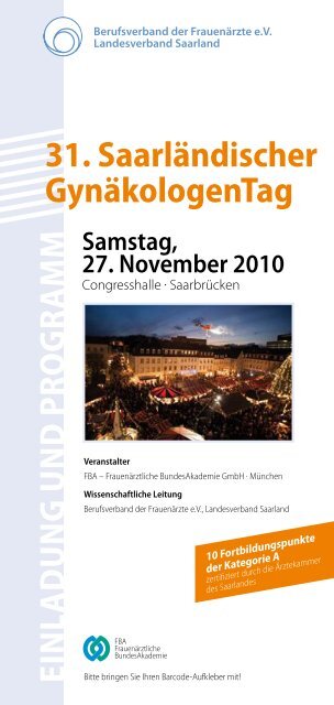 31. Saarländischer gynäkologenTag - Berufsverband der ...