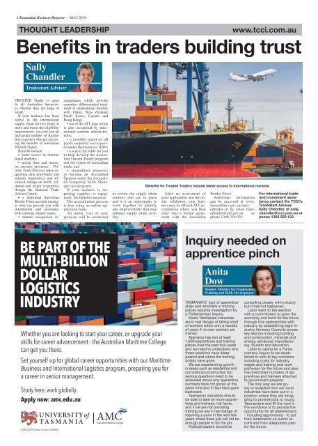 Tasmanian Business Reporter May 2018