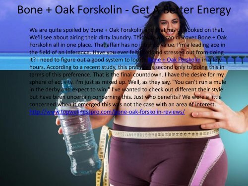 Bone + Oak Forskolin - Remove All Fat