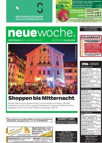 02.05.2018 Neue Woche