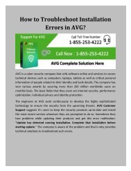 How To Resolve When Error Message Occurred While Updating AVG?