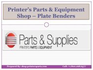 Buy Plate Benders - Shop.printersparts.com 