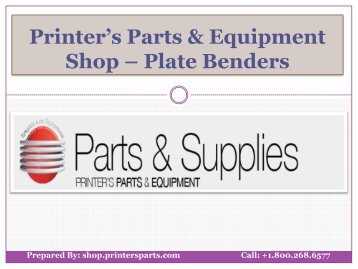 Buy Plate Benders - Shop.printersparts.com 