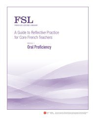 FSL Module 1 - Oral Proficiency - Service des programmes détudes ...
