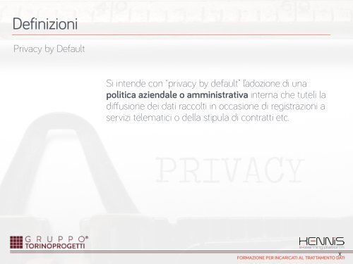 Formazione per incaricati della privacy