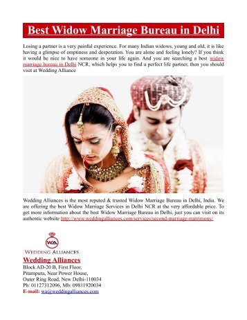 Best Widow Marriage Bureau in Delhi