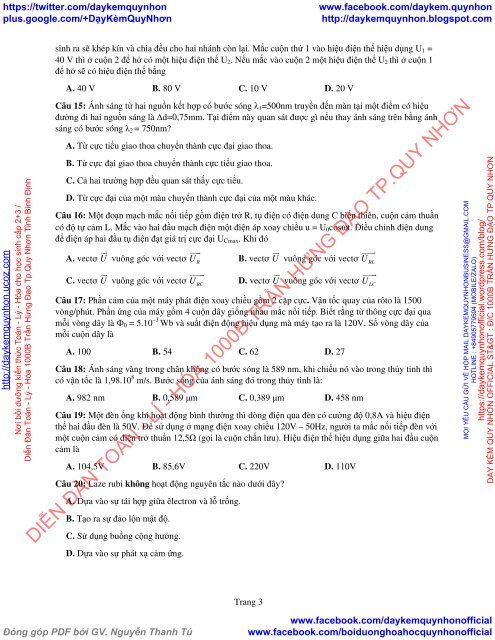 Bộ đề thi thử THPT QG 2018 Các môn TOÁN - LÍ - HÓA Các trường THPT Cả nước CÓ HƯỚNG DẪN GIẢI (Lần 19) [DC02052018]