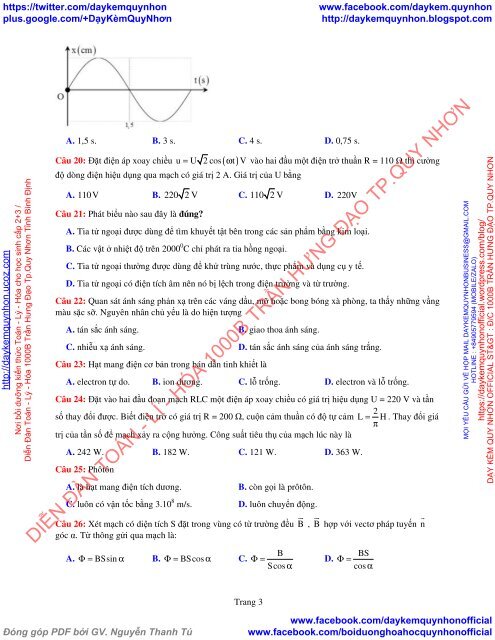 Bộ đề thi thử THPT QG 2018 Các môn TOÁN - LÍ - HÓA Các trường THPT Cả nước CÓ HƯỚNG DẪN GIẢI (Lần 19) [DC02052018]