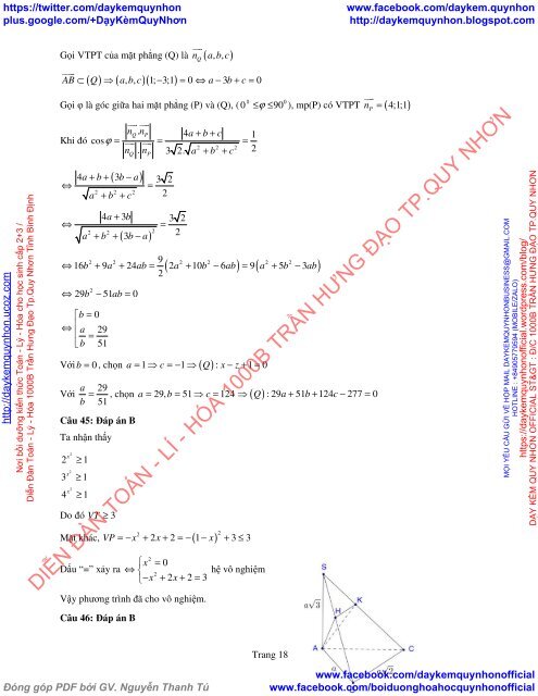 Bộ đề thi thử THPT QG 2018 Các môn TOÁN - LÍ - HÓA Các trường THPT Cả nước CÓ HƯỚNG DẪN GIẢI (Lần 19) [DC02052018]