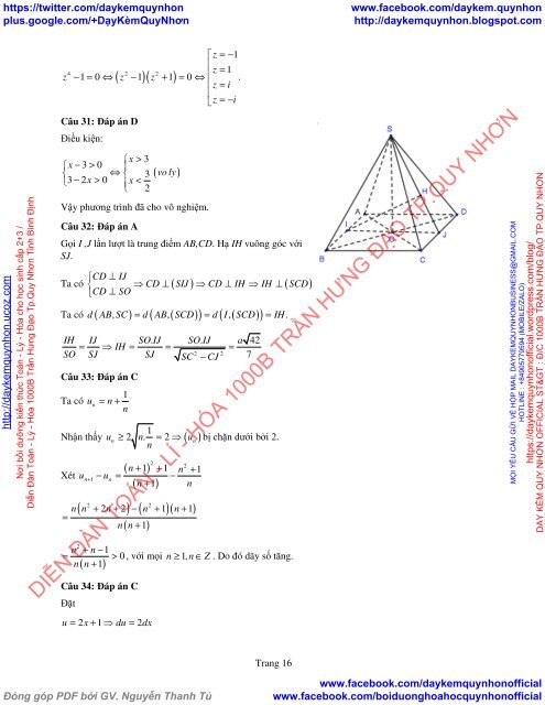 Bộ đề thi thử THPT QG 2018 Các môn TOÁN - LÍ - HÓA Các trường THPT Cả nước CÓ HƯỚNG DẪN GIẢI (Lần 19) [DC02052018]