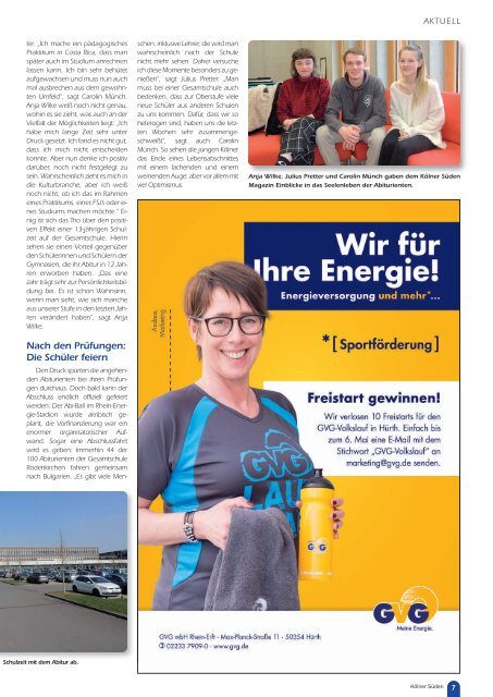 Kölner Süden Magazin April 2018