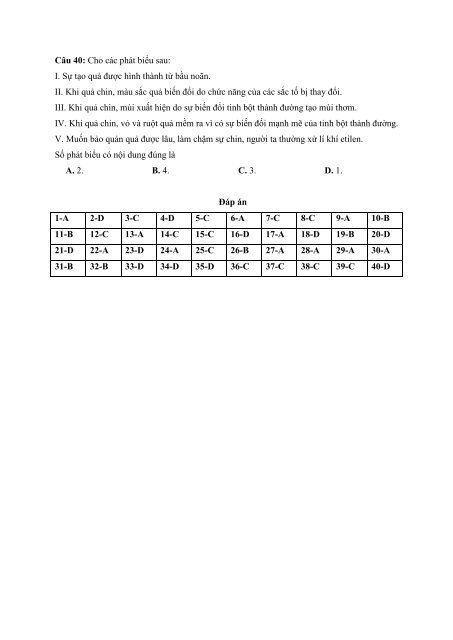 Bộ đề thi thử THPTQG Năm 2018 - Môn Sinh Học - 30 ĐỀ + ĐÁP ÁN - Thầy Thịnh Nam (Bộ đề số 1)