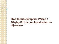 Hoe Toshiba Graphics Video Display Drivers te downloaden en bijwerken