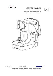 Unicos URK-700 Keratometer - Service manual