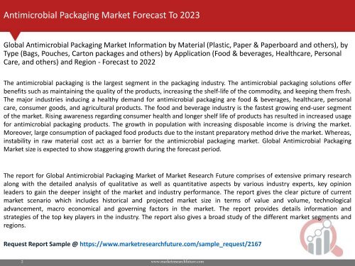 Antimicrobial Packaging Market Research Report - Forecast to 2022