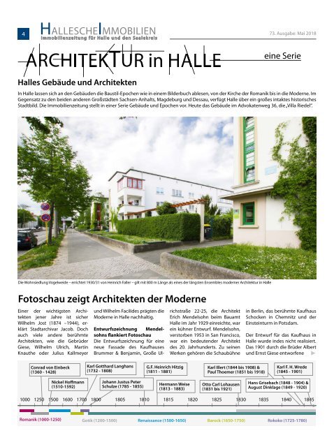 Hallesche Immobilienzeitung Ausgabe 73 Mai 2018